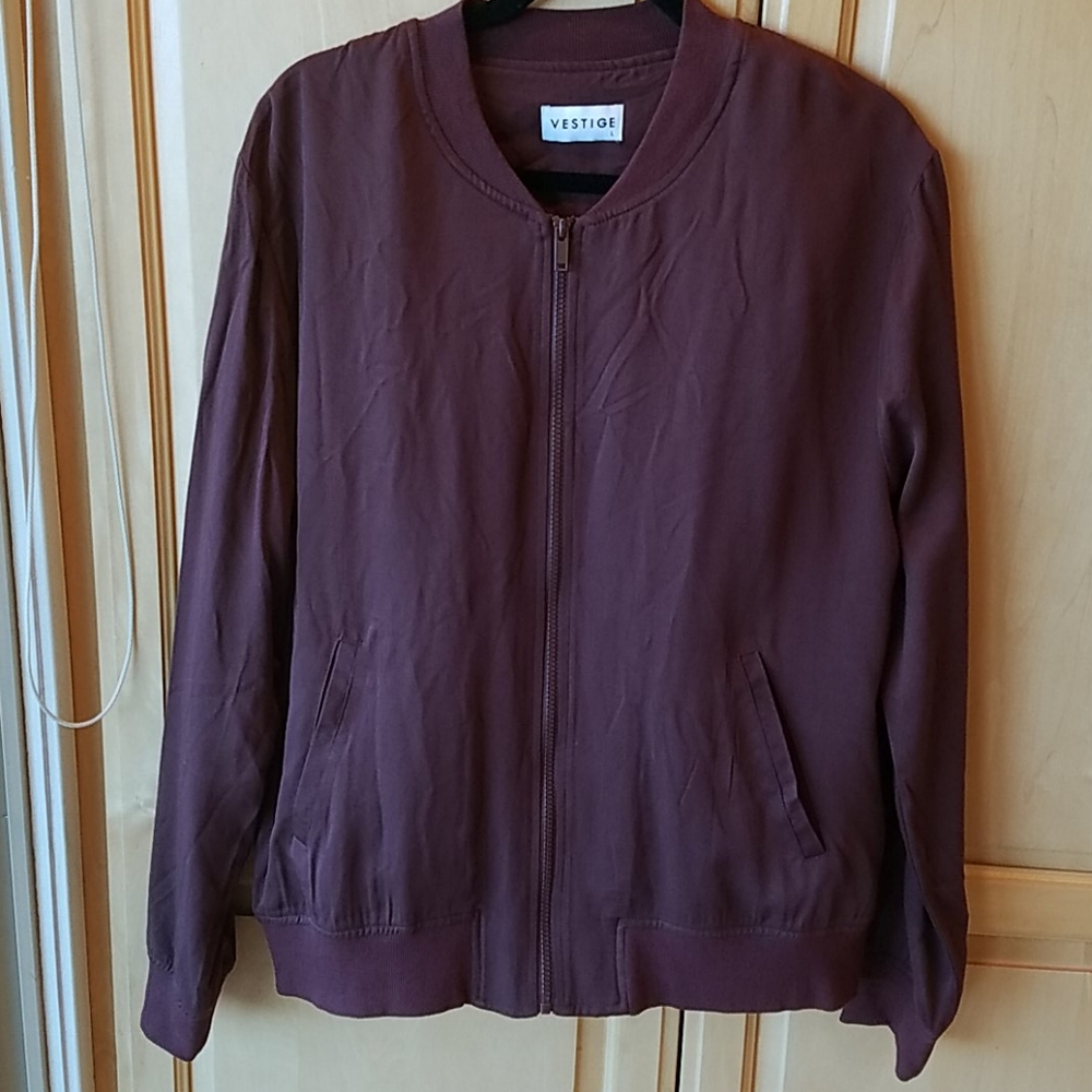Vestige rayon twill bomber jacket